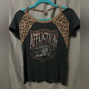 Women’s Affliction t shirt.